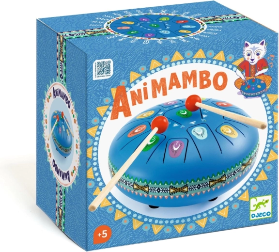 Djeco grote tongue drum met bladmuziek