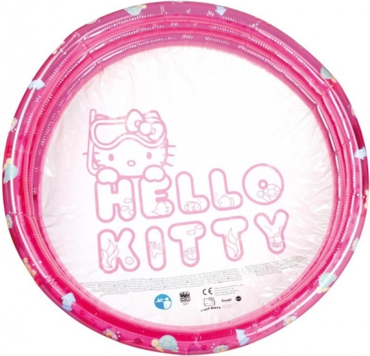 Opblaasbaar Hello Kitty-zwembad met 3 ringen, roze
