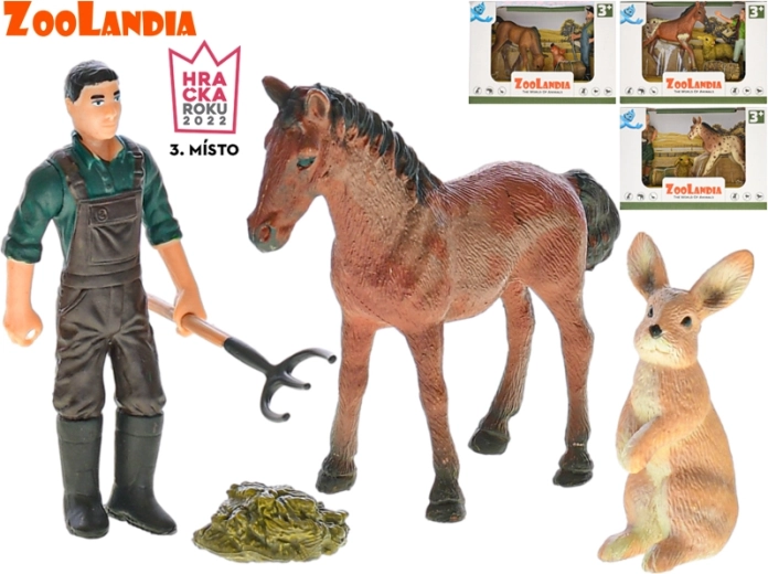 Zoolandia boerderij – set met dieren en accessoires (4 varianten)