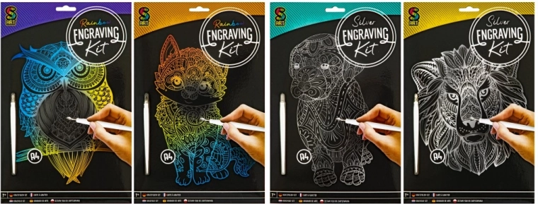 GRAFIX regenboog kraskaart afbeelding kat