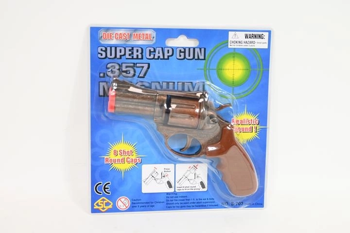 Metalen revolver met klappertjes