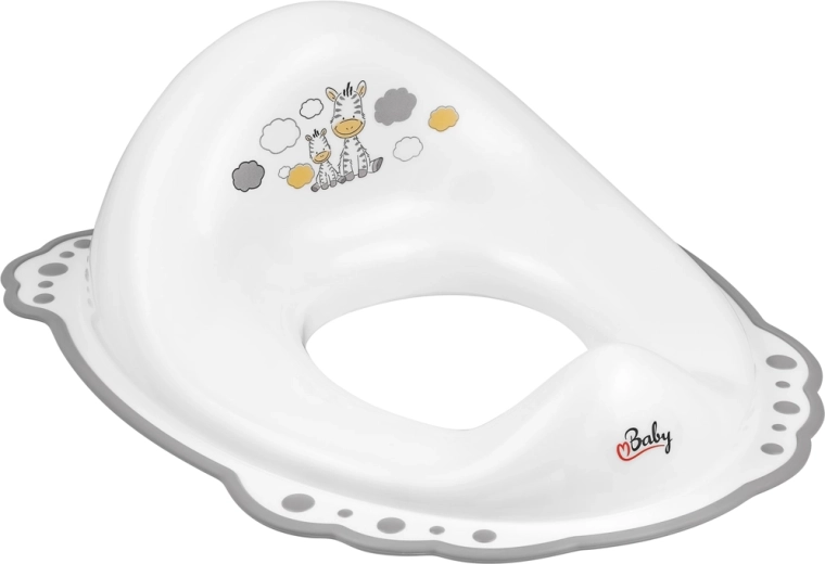 WC-verkleiner met antislip MALTEX Zebra wit/grijs