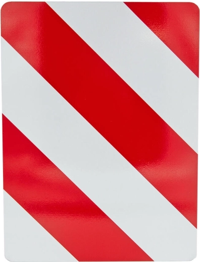 Reflecterende waarschuwingsplaat 30 × 40 cm links aluminium