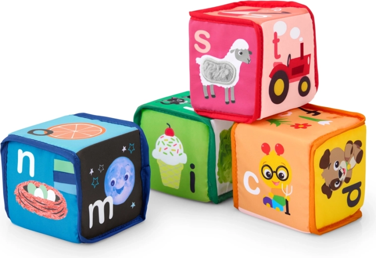 Baby Einstein textielblokken alfabet Alpha Stacks, 4 stuks