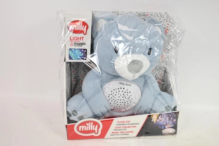 MillyBear blauwe pluche teddybeer met nachthemelprojector