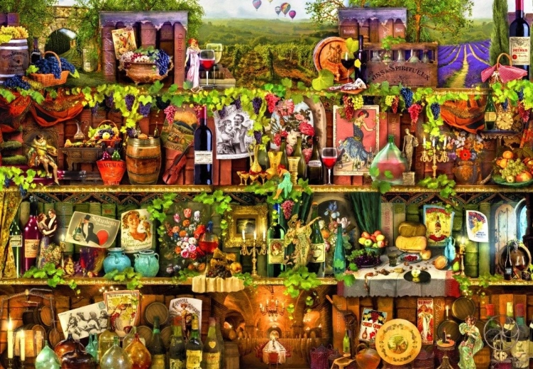 Puzzel Wijnplank 1000 stukjes BLUEBIRD