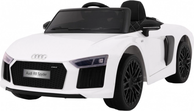 Elektrische kinderauto Audi R8 Spyder met afstandsbediening - Wit