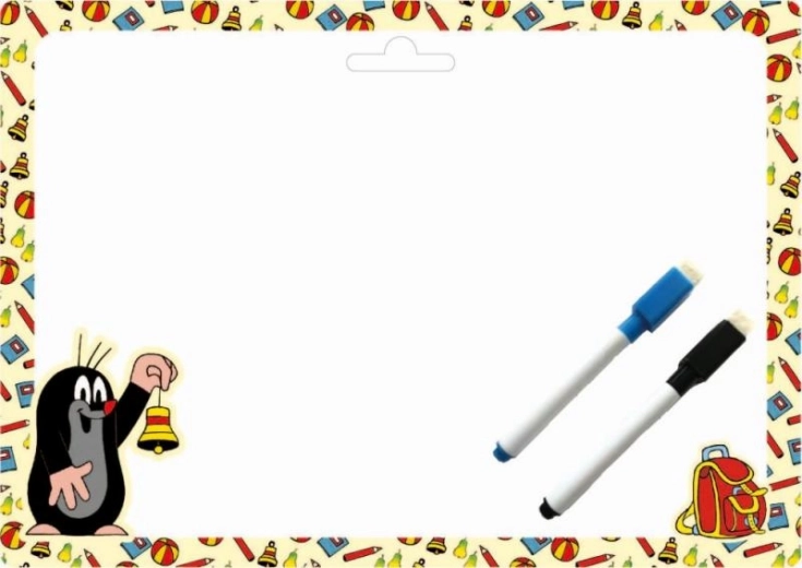 Dubbelzijdig bord A4 met stiften - Mol