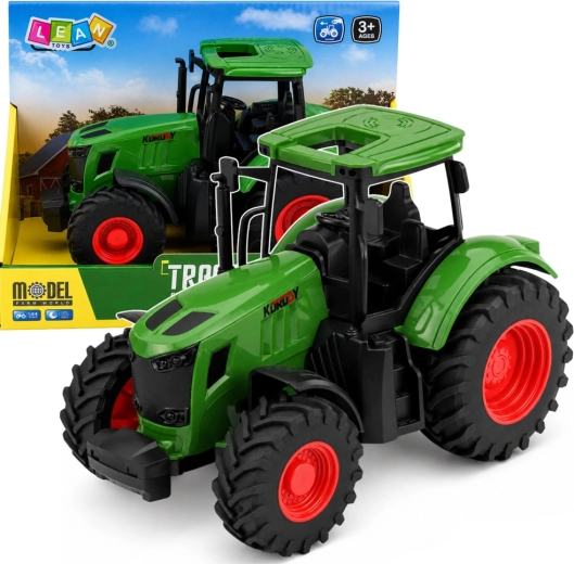 Boerderijtractor 1:24 met rubberen wielen groen
