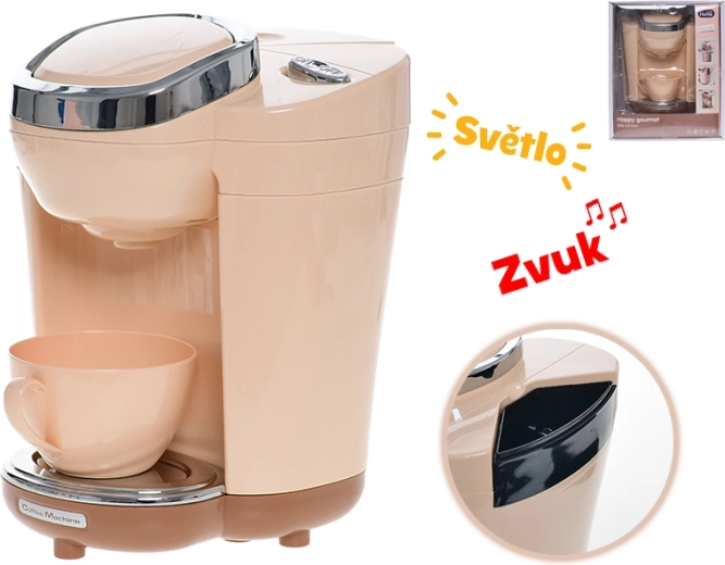Kinderkoffiezetapparaat met licht en geluid op batterijen 18,5 cm