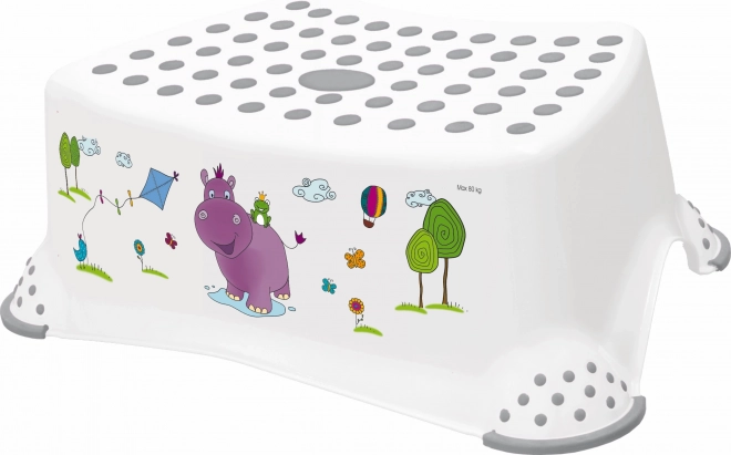 Kinderkrukje voor wastafel en toilet Hippo, wit