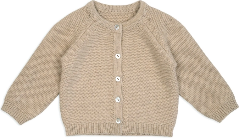 Lodger gebreid merino vestje beige maat 62