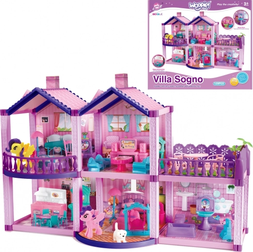 Woopie poppenhuis Pony Fantasy Villa, 120 onderdelen
