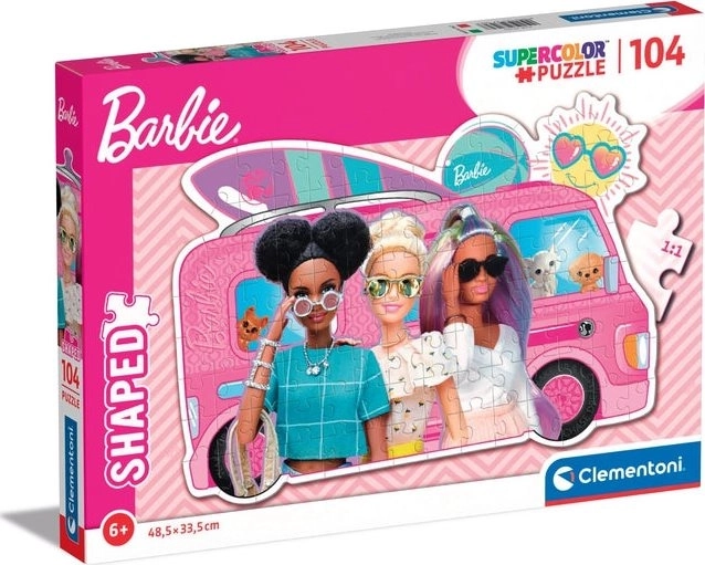 Puzzel 104 stukjes shaped Barbie