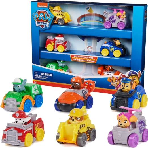 Paw Patrol Pup Squad Racers – set van 6 autootjes met figuurtjes