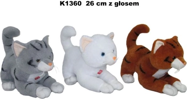 Pluchen kat met geluid 26 cm