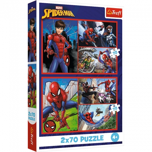 Puzzel 2x70 - Spinnenverhalen Disney Marvel Spiderman