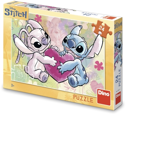 Dino puzzel Stitch Love Story, 24 stukjes