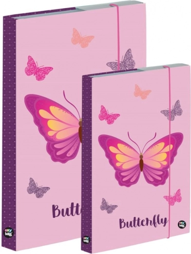 Set opbergboxen voor schriften A4 en A5 met vlinderprint