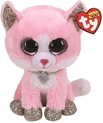 Pluchen roze kattenmascotte Fiona 15 cm