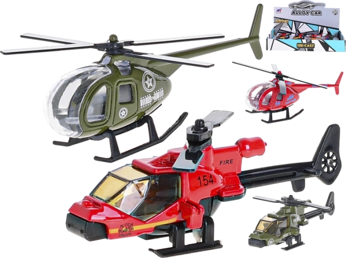 Metalen helikopter 9 cm – duurzame speelgoed voor kinderen