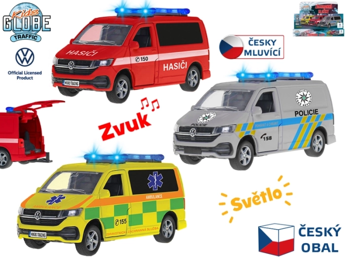 Kids Globe Traffic reddingsvoertuig VW met lichten en geluiden