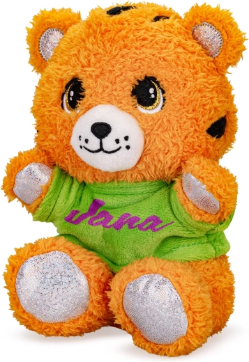 Pluchen tijger 17 cm met bedrukt T-shirt