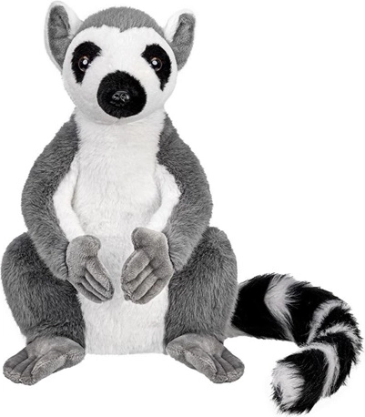 Pluchen lemur zittend 20 cm