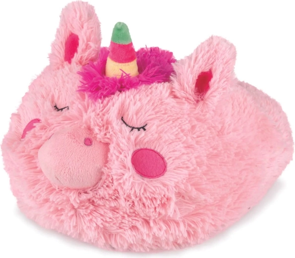 Cozy Noxxiez verwarmende pluchen pantoffel eenhoorn