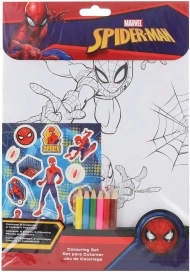 Kleurplaten en stickers spiderman – creatieve set voor kinderen