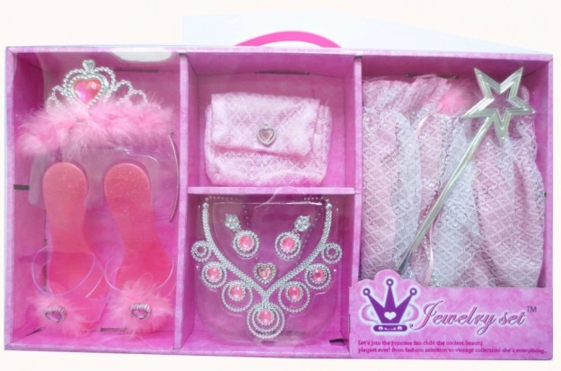 Prinsessenset voor kinderen met rokje en muiltjes