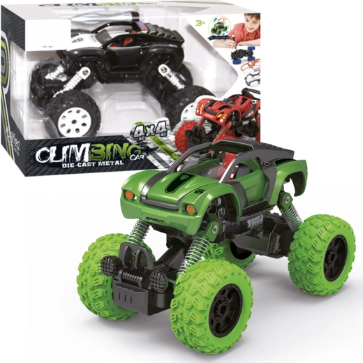 Schroefbaar autootje 1:32 4WD met terugtrekmechanisme Pull Back