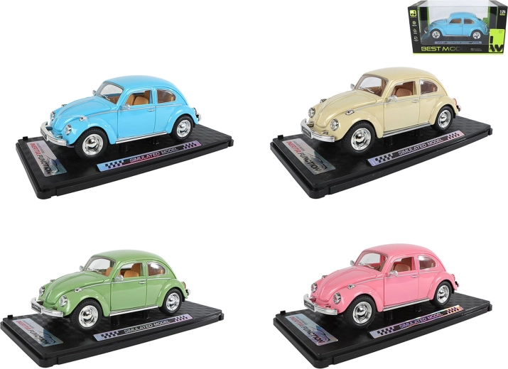 Retro oldtimer autootje met vliegwiel 1:24, 18 cm - 1 stuk