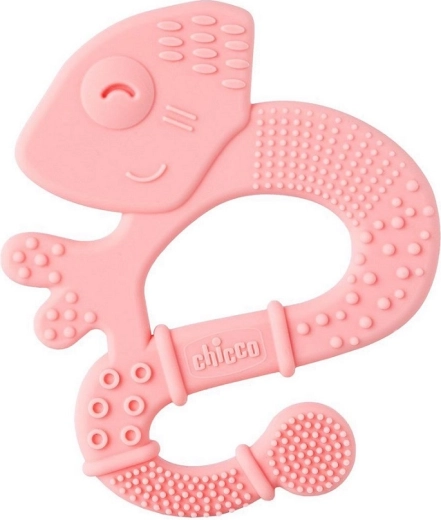 Chicco siliconen bijtring Super Soft Chameleon roze 2m+