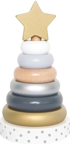 Jabadabado stapelpiramide zilver