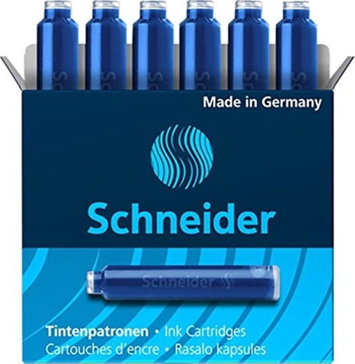 Schneider inktpatronen blauw 6 stuks