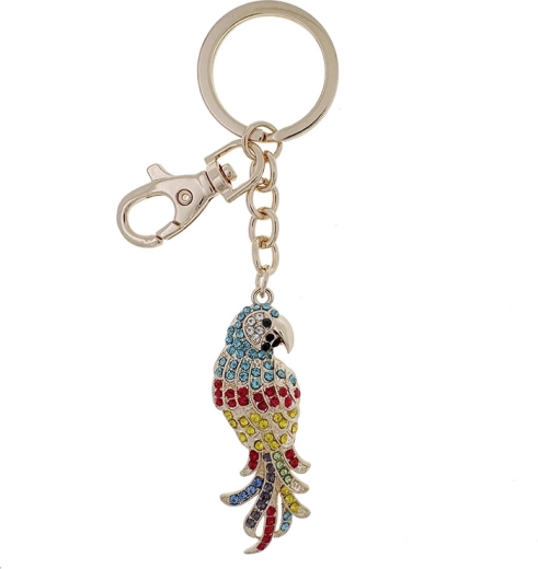 Gouden papegaai sleutelhanger