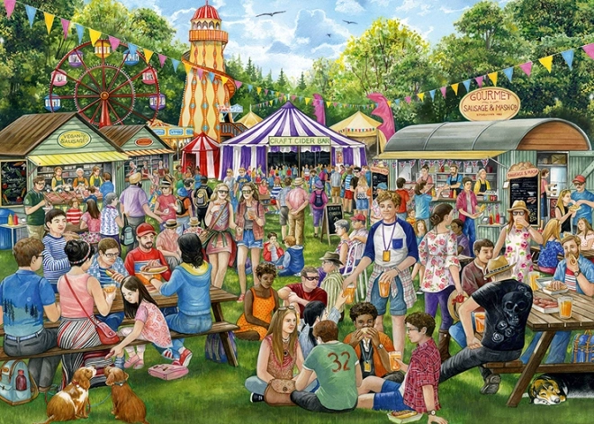 Puzzel feest van worsten en cider 1000 stukjes FALCON