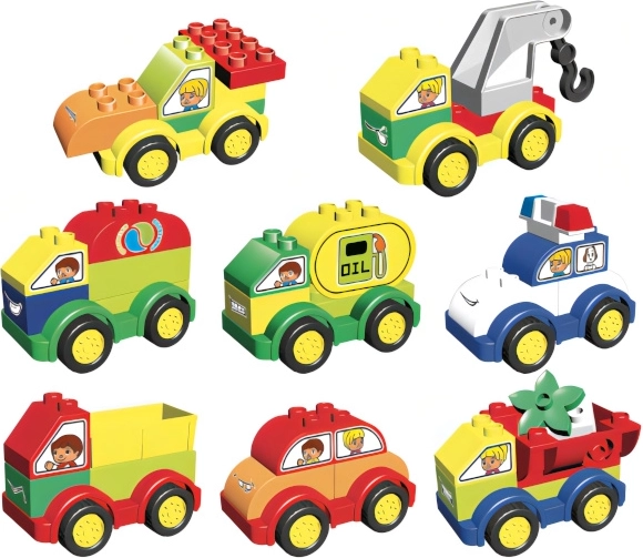 L-W Toys Junior blokken auto’s, 62 stuks