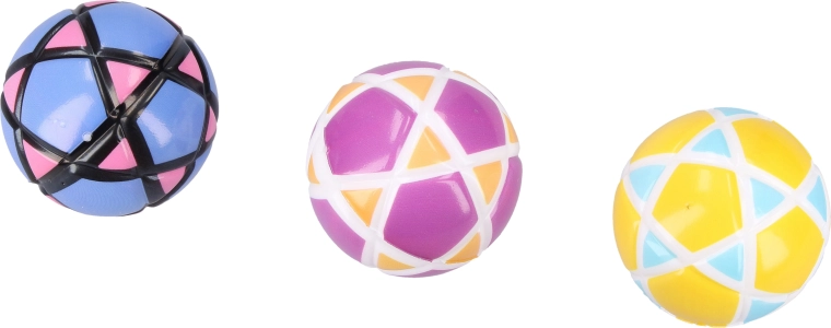 Gekleurde rubberen bal 6,3 cm