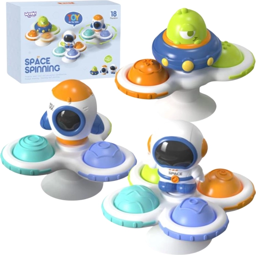 woopie baby kosmische spinner pop-it – sensorisch speelgoed, verwisselbaar 3 stuks