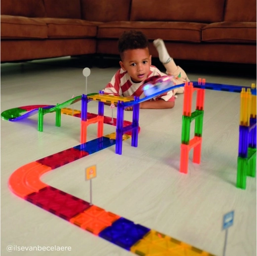 Cleverclixx magnetische racebaan Intense – bochten set - 1 stuk