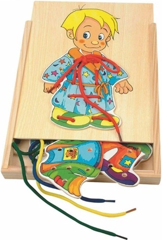 Woody houten aankleedpuzzel jongen