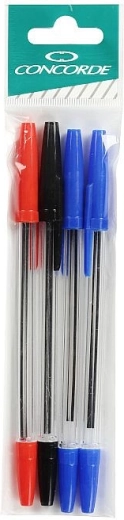 Balpen CONCORDE, set van 4 stuks