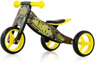 Multifunctionele loopfiets 2-in-1 voor kinderen MILLY MALLY Jake Army