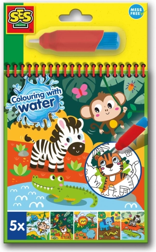 Schilderen met water – safari kleurplaten voor kinderen