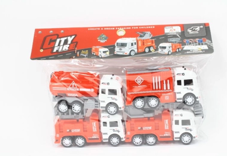Set van 4 brandweerauto’s