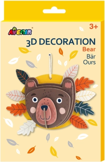 3D hangerdecoratie beertje – creatieve papieren vouwset