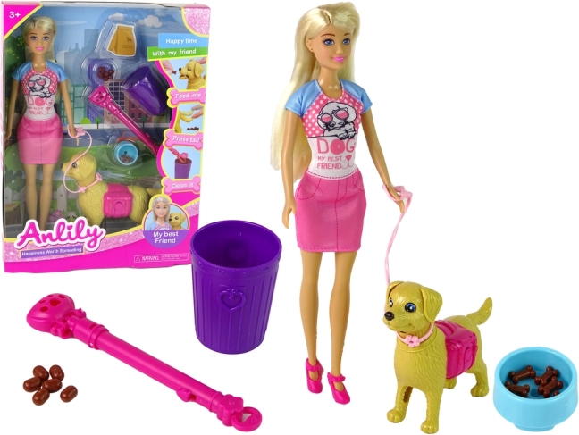 Pop met hondje en voeding ANLILY