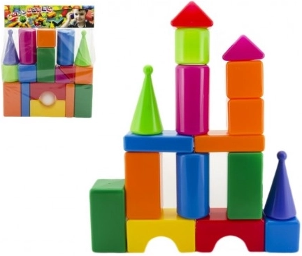 Grote plastic bouwstenen 18 stuks